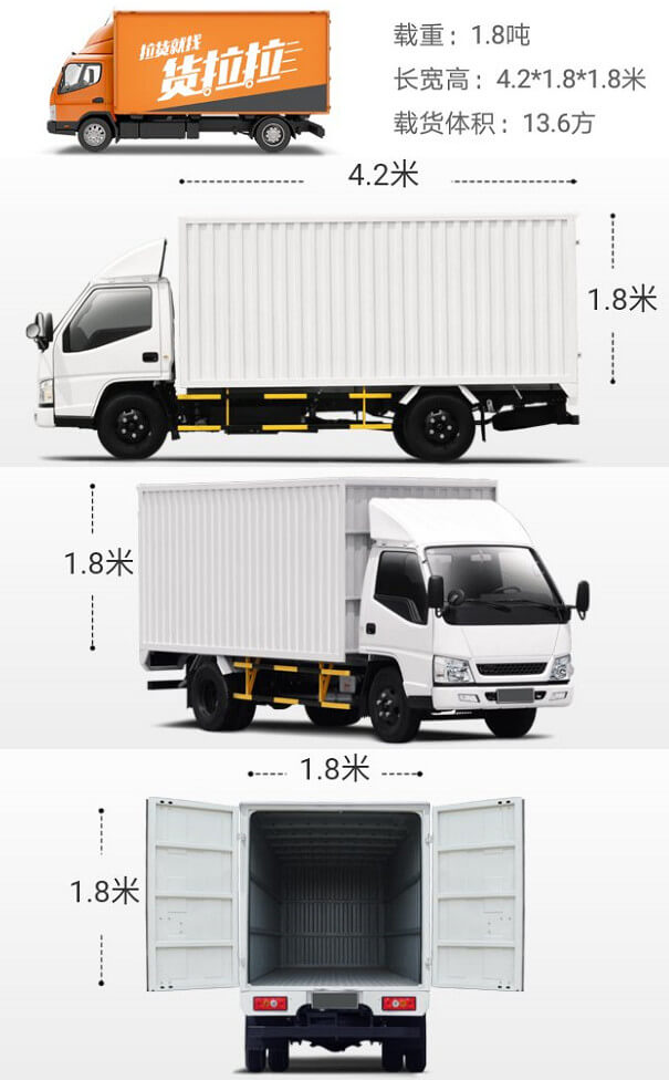 車拉貨4米2廂式貨車實物（wù）圖（tú）